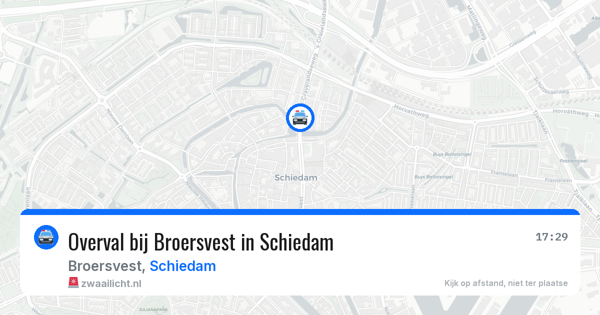 Overval bij Broersvest in Schiedam — 5 aug 2026