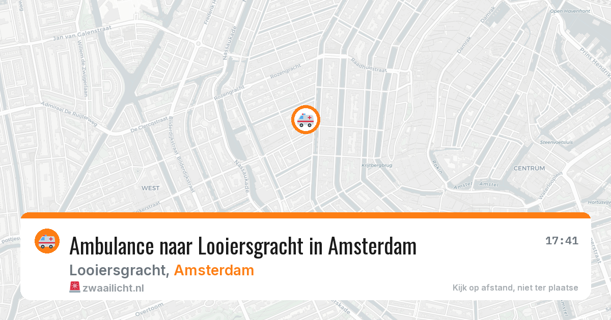 Ambulance naar Looiersgracht in Amsterdam — 9 jul 2026