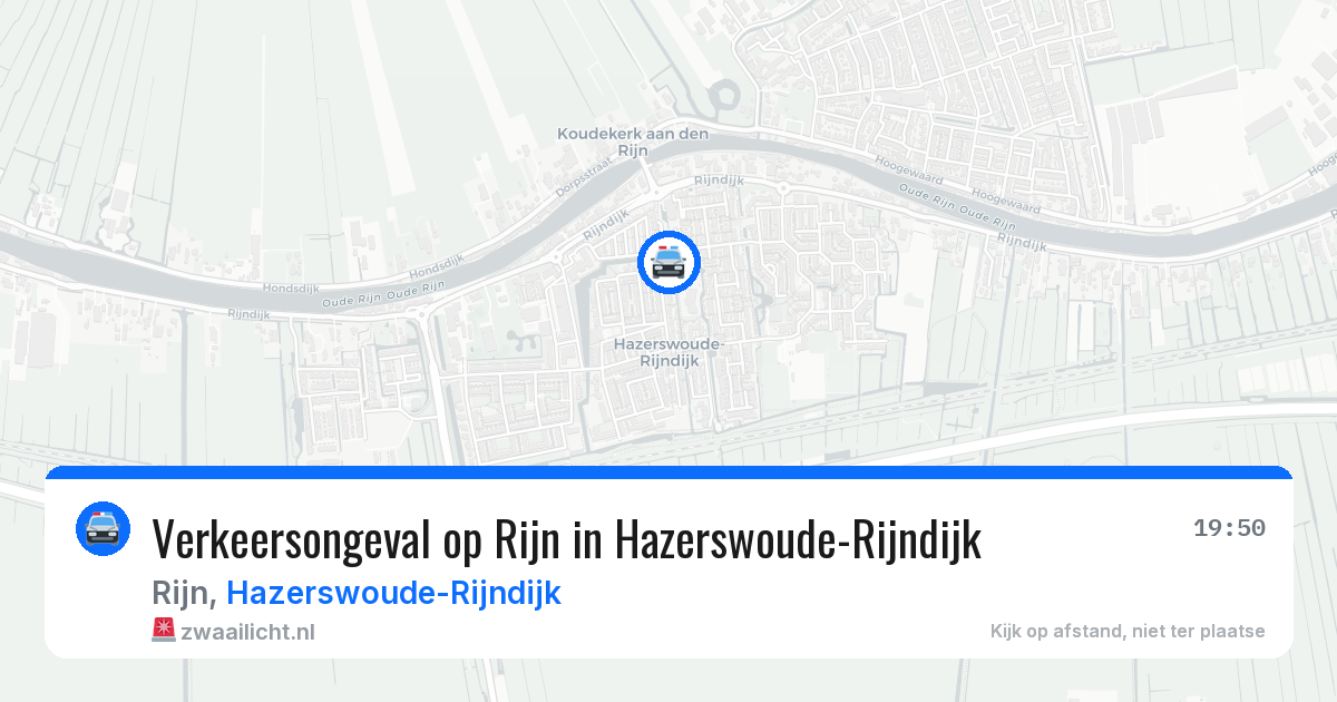 Verkeersongeval op Rijn in Hazerswoude-Rijndijk — 2 jul 2026
