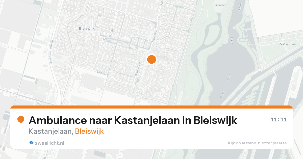 Ambulance naar Kastanjelaan in Bleiswijk — 17 aug 2026