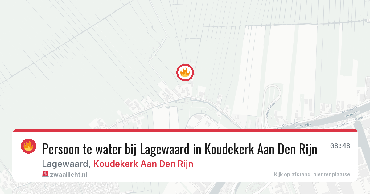 Persoon te water bij Lagewaard in Koudekerk Aan Den Rijn — 28 jul 2026