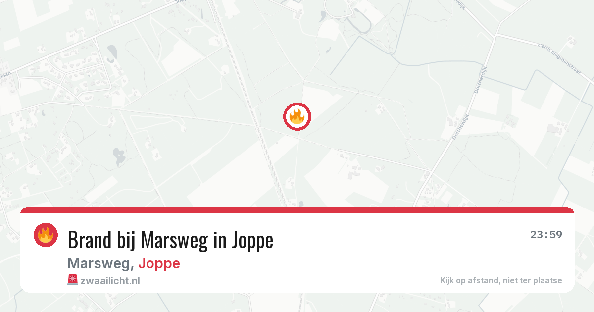 Brand bij Marsweg in Joppe — 14 mei 2026