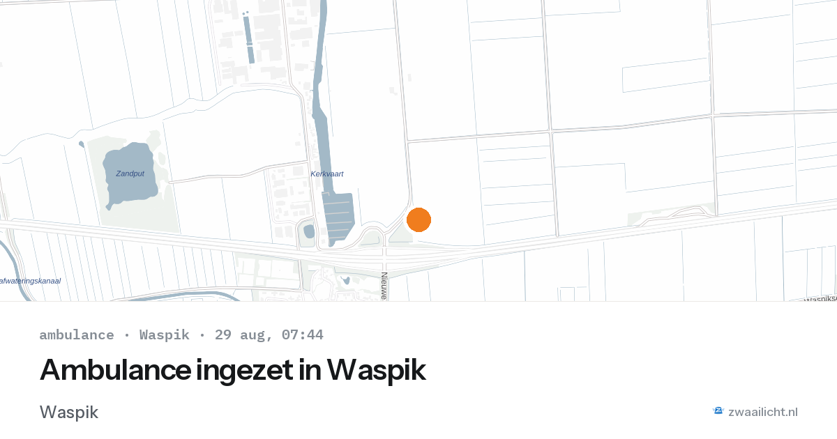 Ambulance ingezet in Waspik — 29 aug 2026