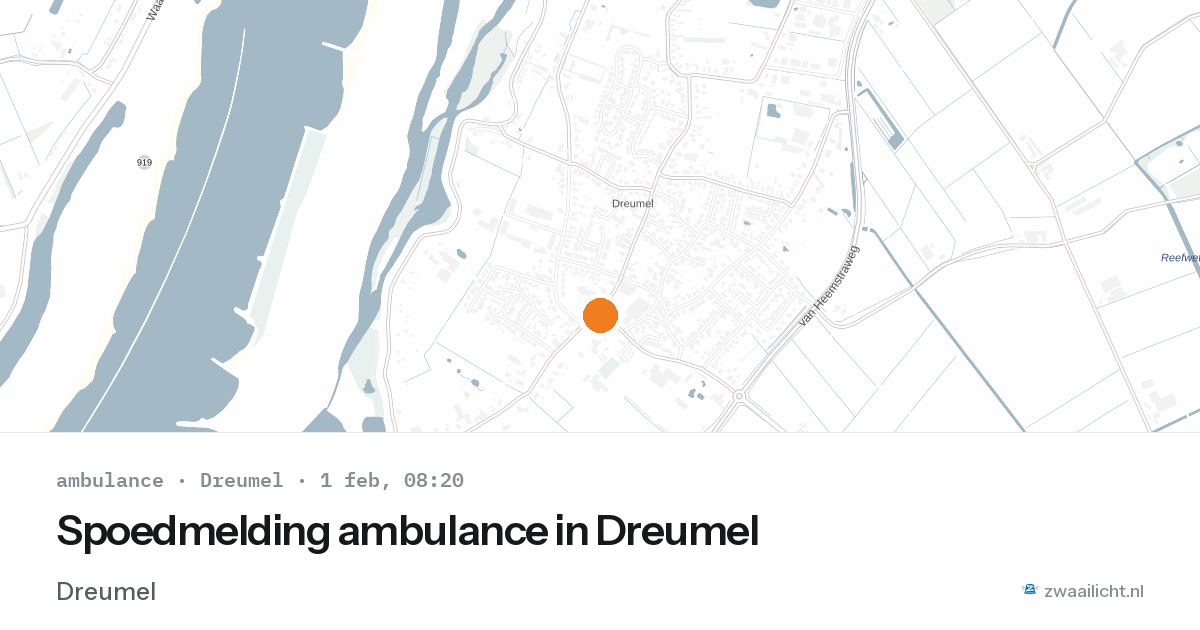 Spoedmelding ambulance in Dreumel — 1 feb 2026