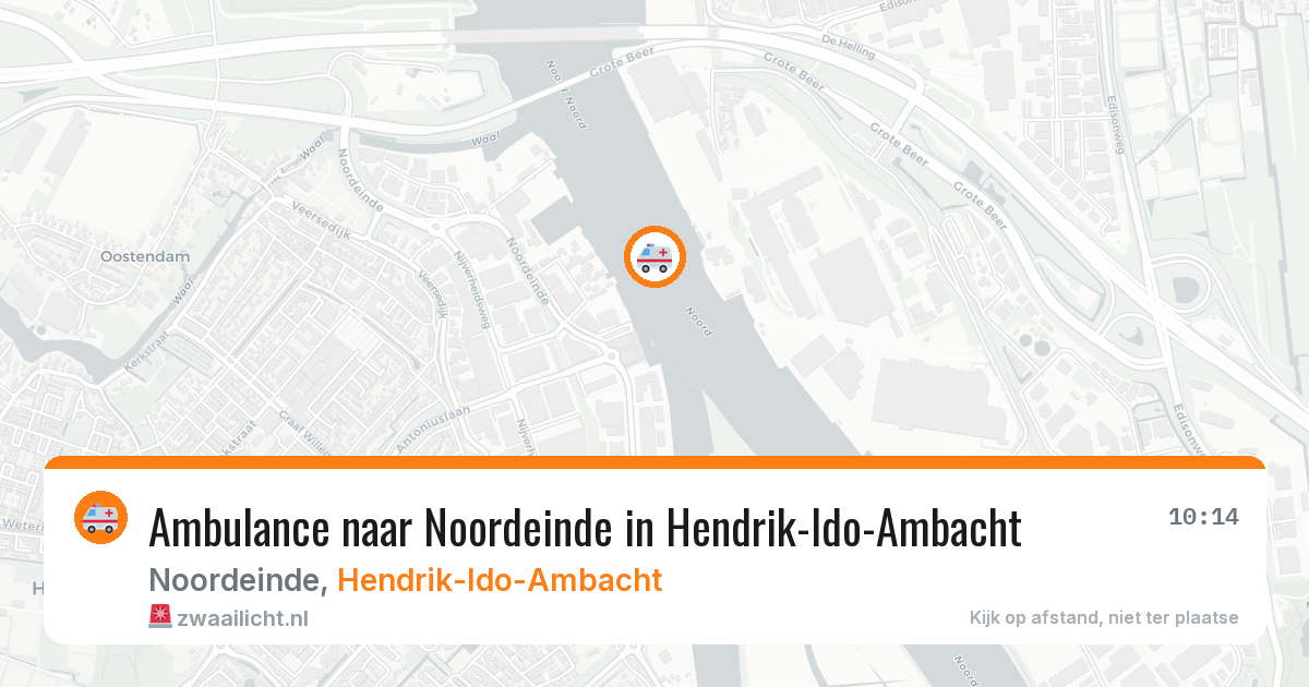 Ambulance naar Noordeinde in Hendrik-Ido-Ambacht — 22 mei 2026