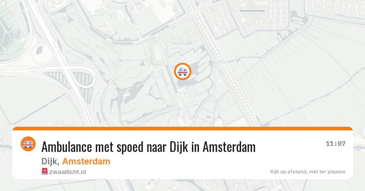 Ambulance met spoed naar Dijk in Amsterdam — 7 aug 2026