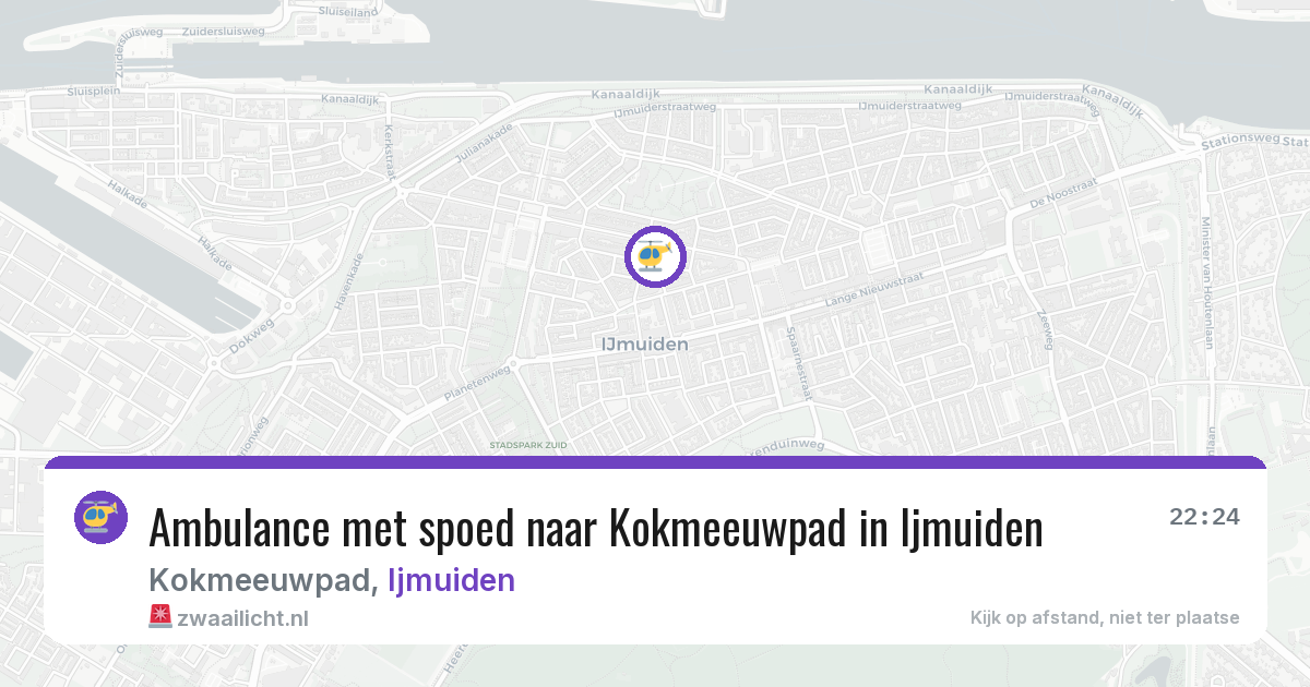 Ambulance met spoed naar Kokmeeuwpad in Ijmuiden — 21 jun 2026
