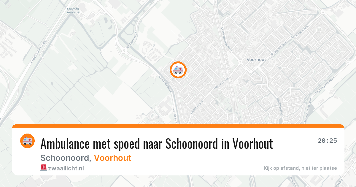 Ambulance met spoed naar Schoonoord in Voorhout — 15 mei 2026