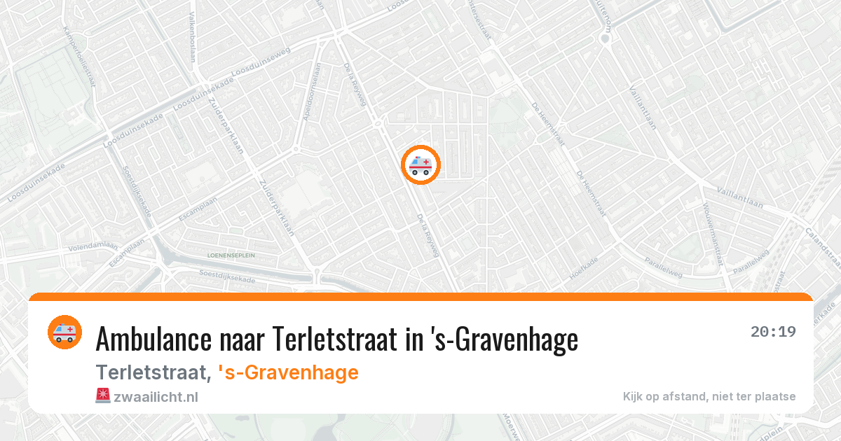 Ambulance naar Terletstraat in 's-Gravenhage — 18 jun 2026
