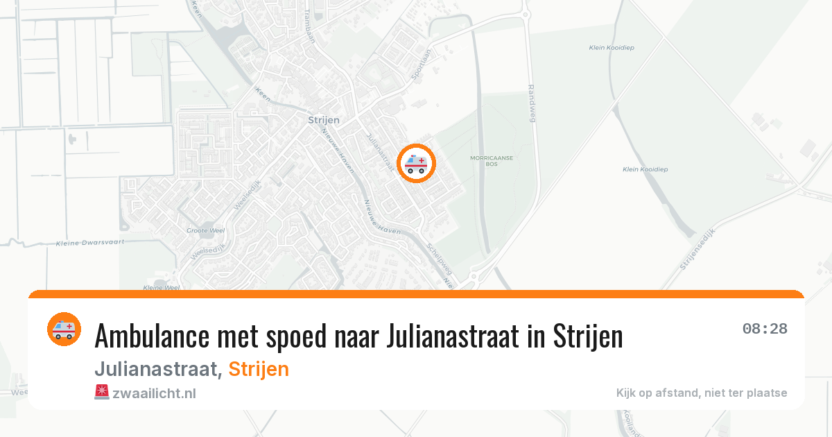 Ambulance met spoed naar Julianastraat in Strijen — 30 jan 2026