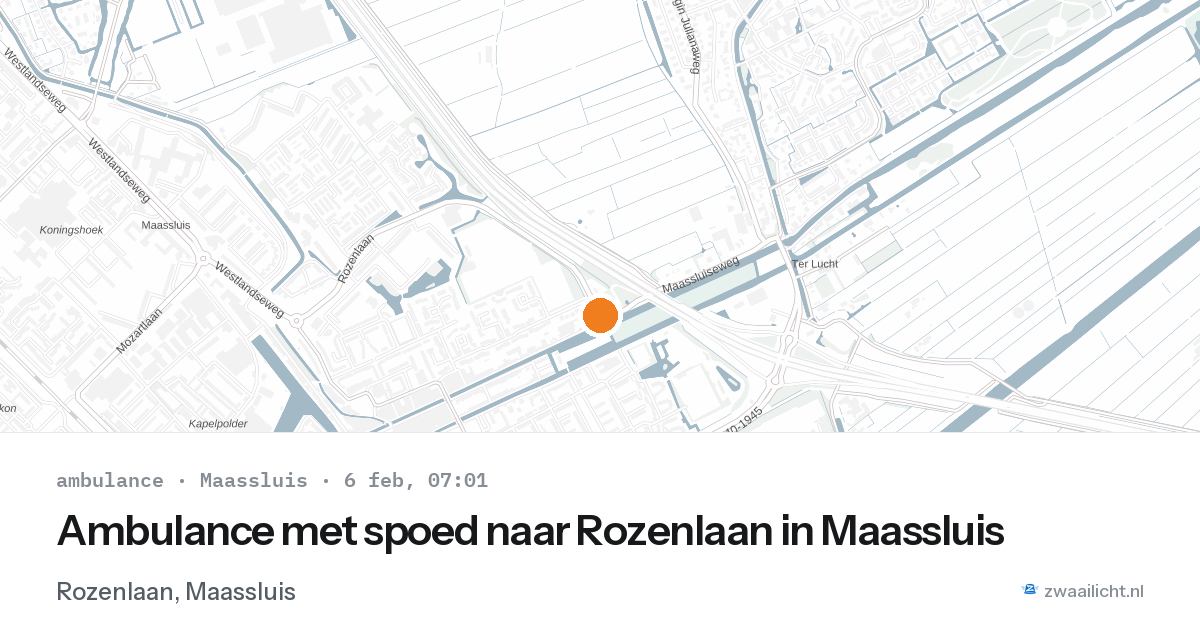 Ambulance met spoed naar Rozenlaan in Maassluis — 6 feb 2026