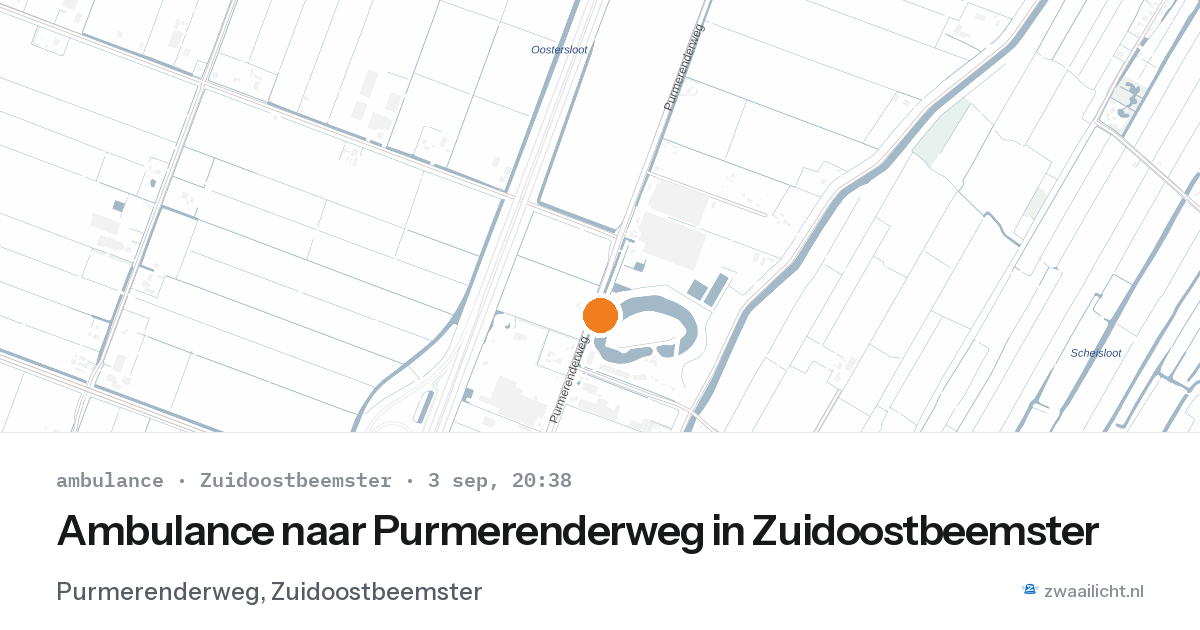 Ambulance naar Purmerenderweg in Zuidoostbeemster — 3 sep 2026