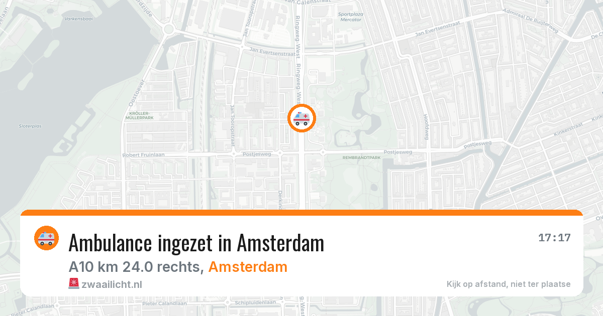 Ambulance ingezet in Amsterdam — 13 aug 2026