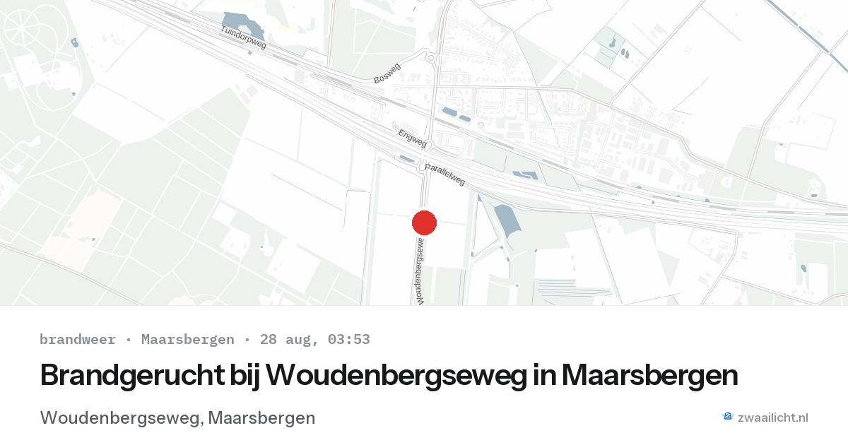 Brandgerucht bij Woudenbergseweg in Maarsbergen — 28 aug 2026