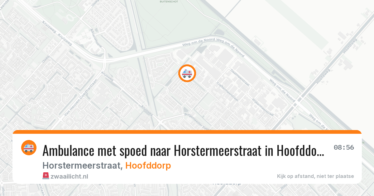 Ambulance met spoed naar Horstermeerstraat in Hoofddorp — 24 jan 2026