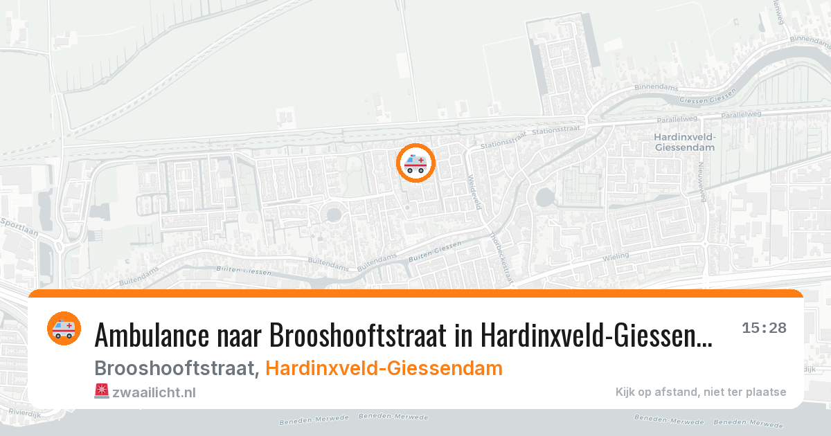 Ambulance naar Brooshooftstraat in Hardinxveld-Giessendam — 5 jul 2026