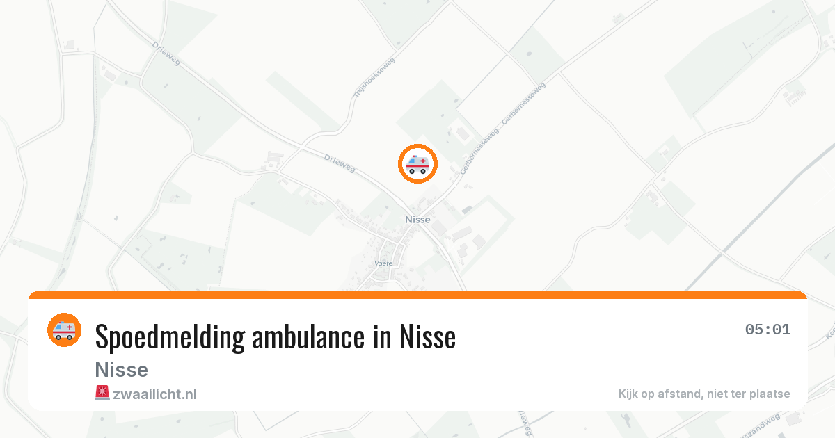 Spoedmelding ambulance in Nisse — 1 jun 2026