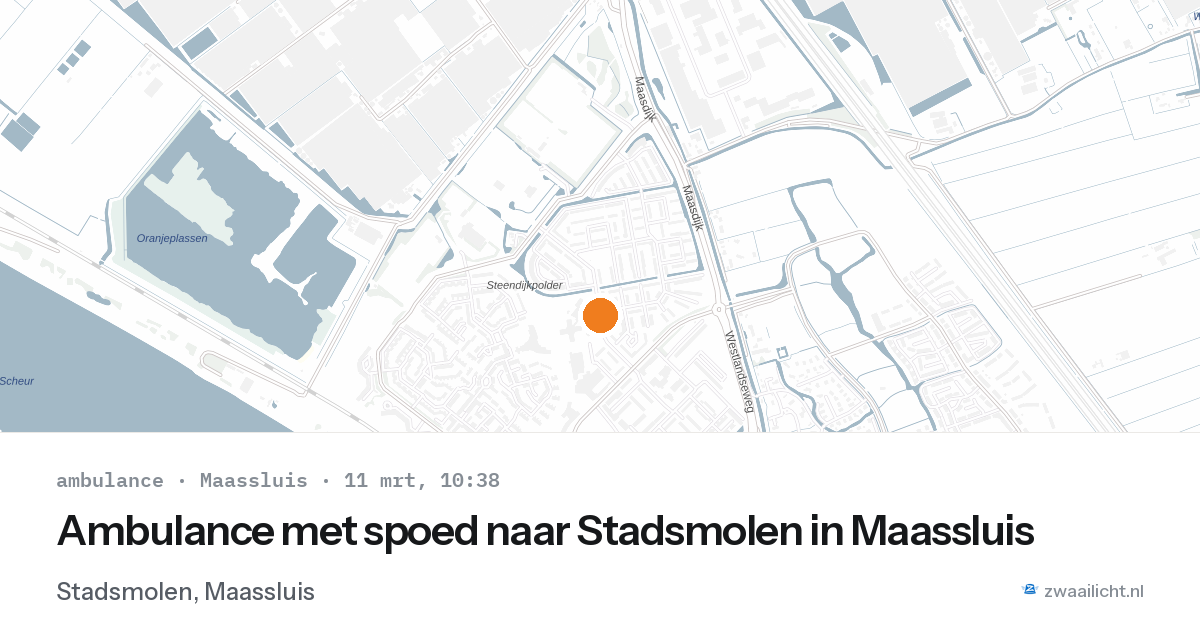 Ambulance met spoed naar Stadsmolen in Maassluis — 15 feb 2026