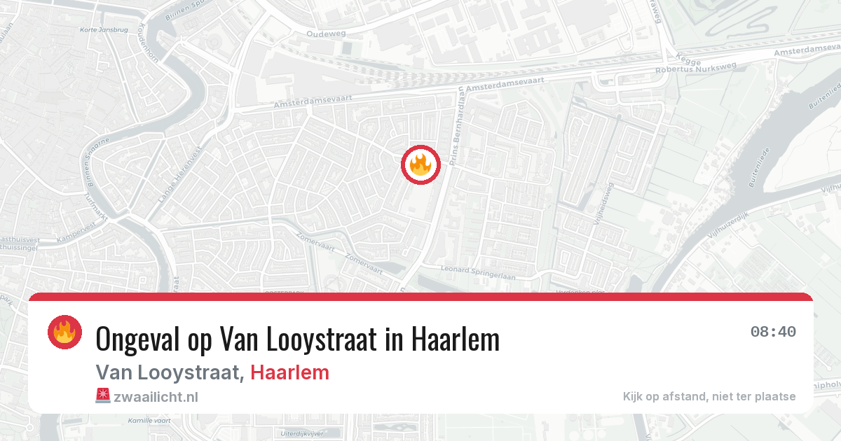 Ongeval op Van Looystraat in Haarlem — 12 jun 2026