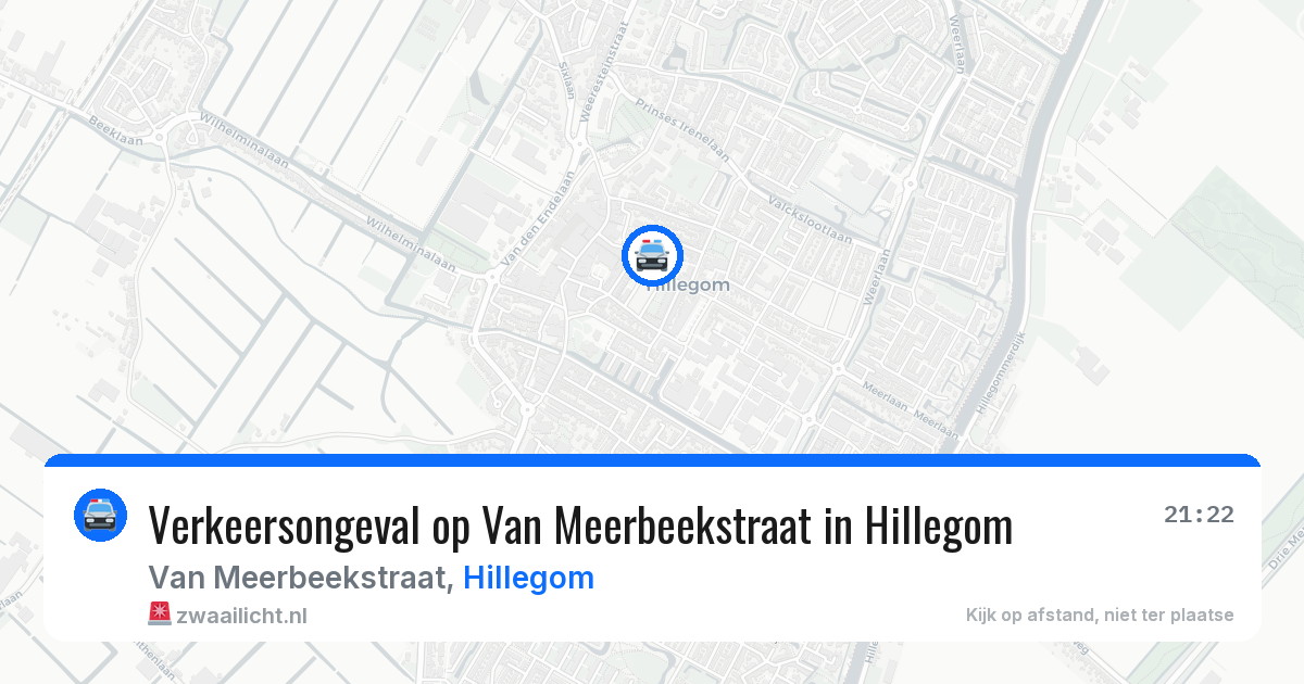Verkeersongeval op Van Meerbeekstraat in Hillegom — 7 mei 2026