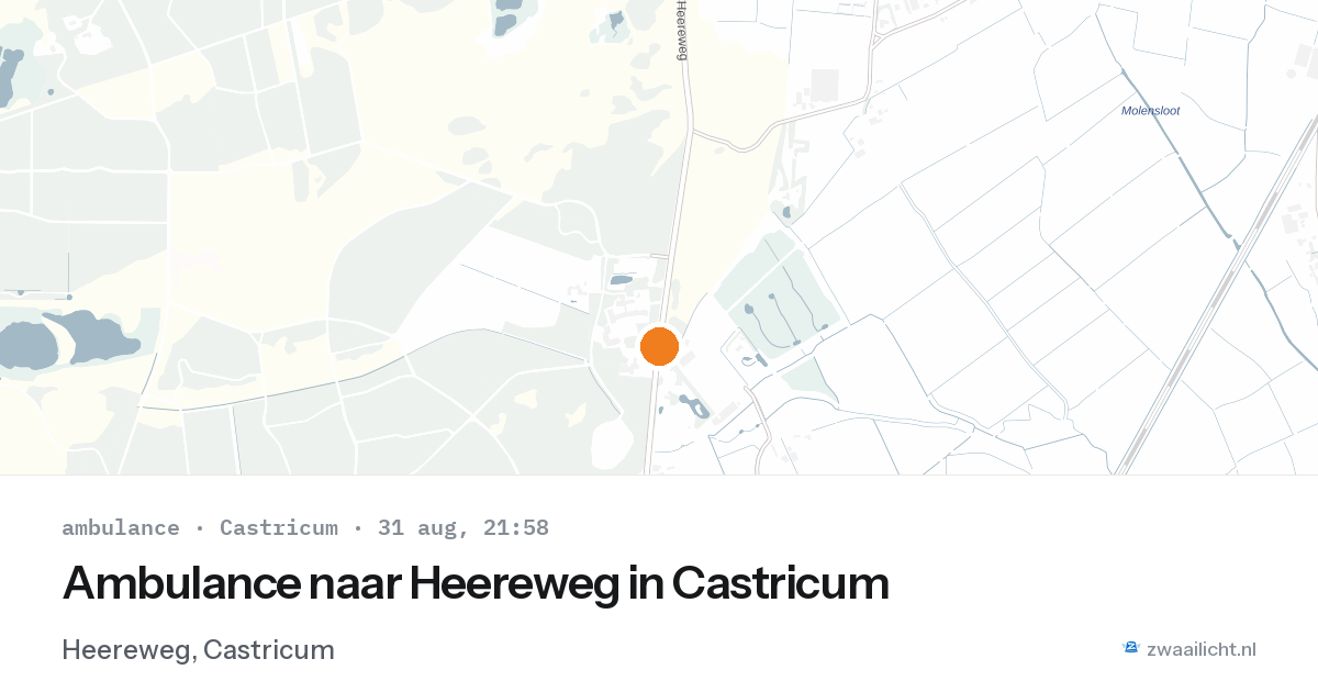 Ambulance naar Heereweg in Castricum — 31 aug 2026