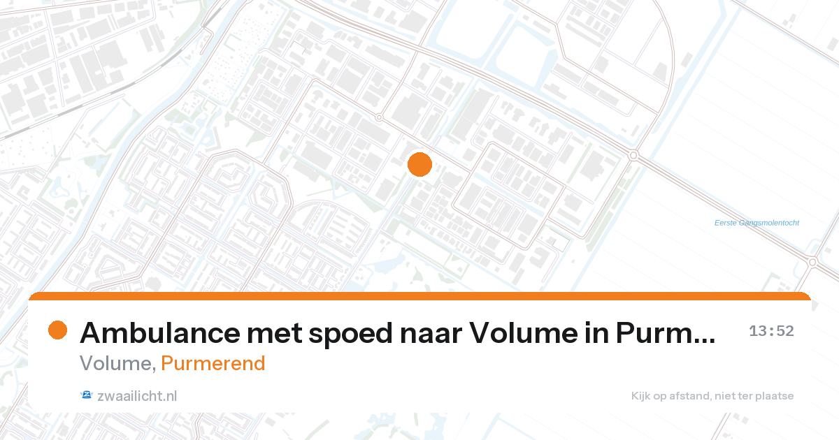 Ambulance met spoed naar Volume in Purmerend — 21 jul 2026