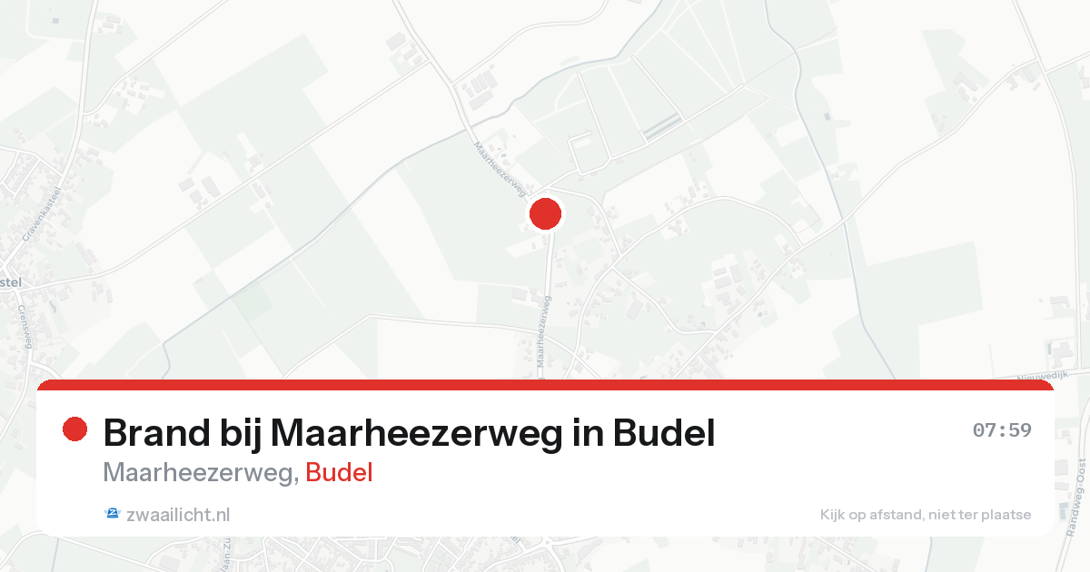 Brand bij Maarheezerweg in Budel — 16 aug 2026