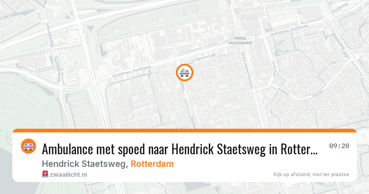 Ambulance met spoed naar Hendrick Staetsweg in Rotterdam — 19 mei 2026