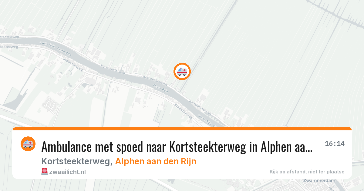 Ambulance met spoed naar Kortsteekterweg in Alphen aan den Rijn — 20 jun 2026