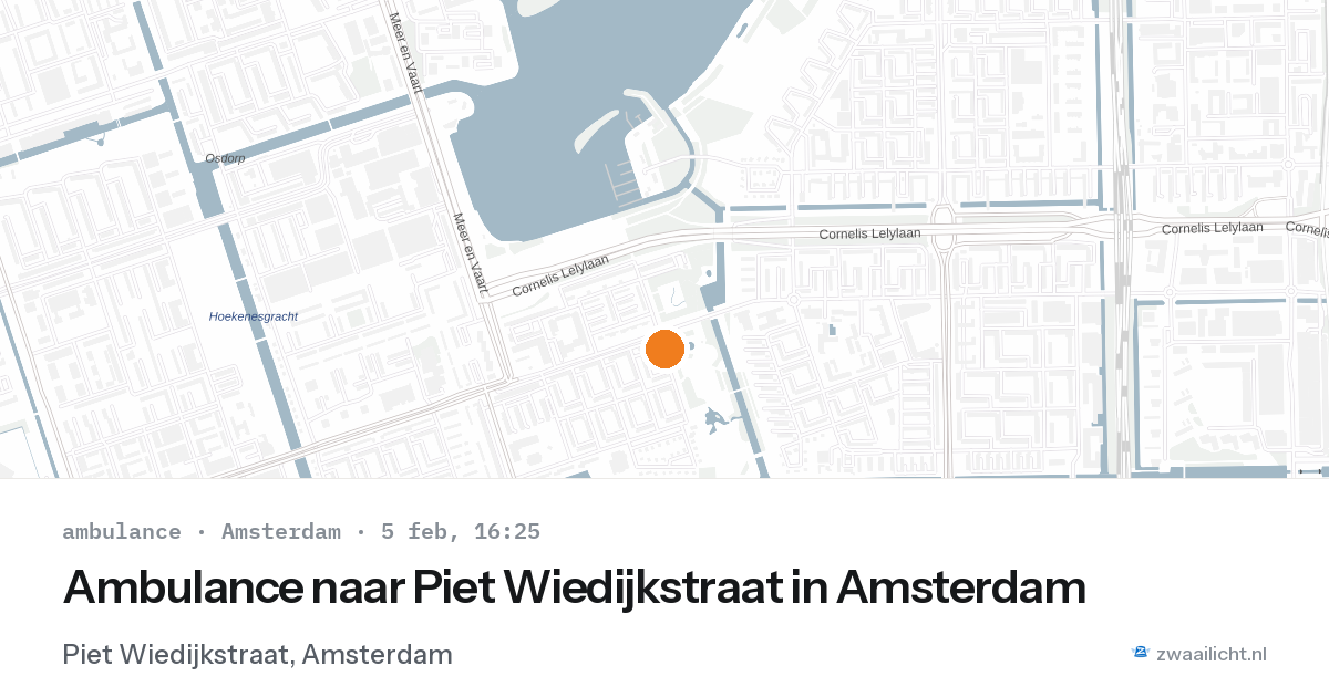 Ambulance naar Piet Wiedijkstraat in Amsterdam — 5 feb 2026