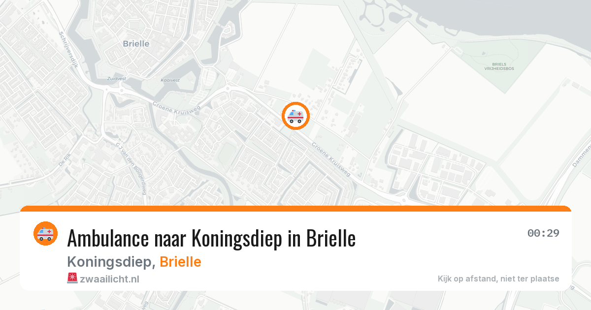 Ambulance naar Koningsdiep in Brielle — 14 jun 2026