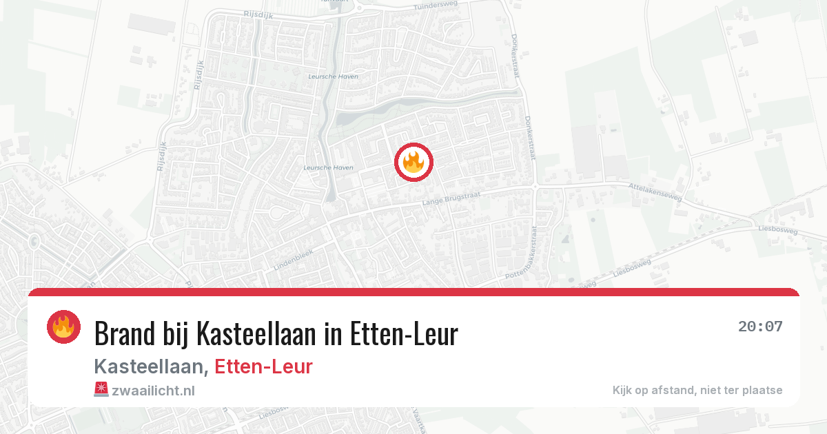 Brand bij Kasteellaan in Etten-Leur — 24 jun 2026