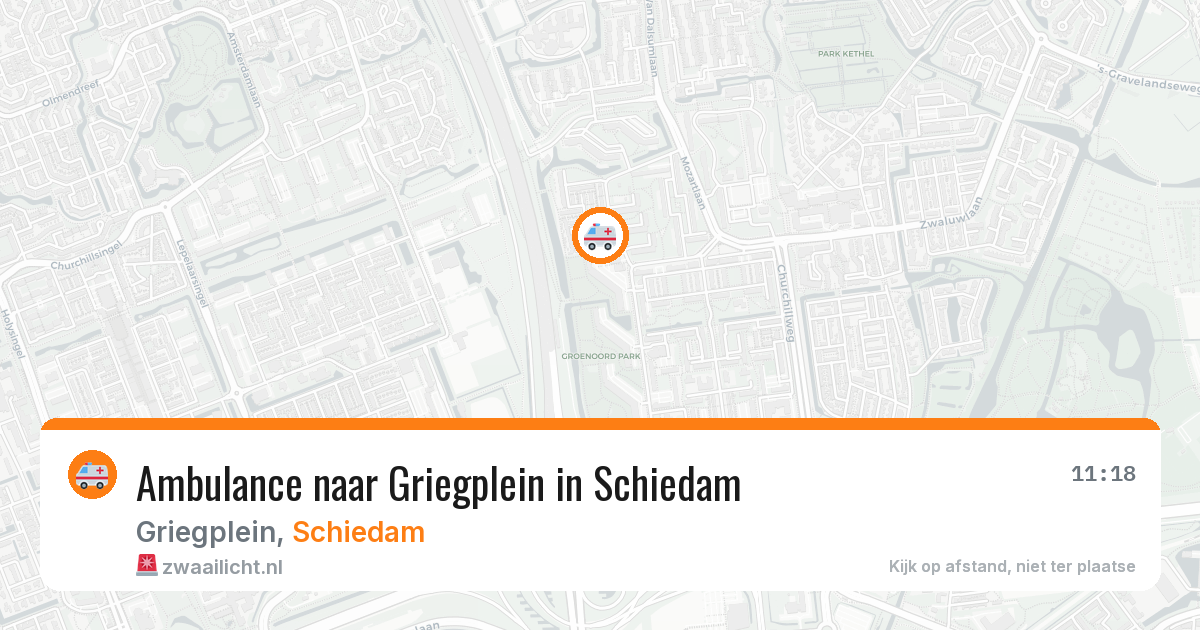 Ambulance naar Griegplein in Schiedam — 26 jun 2026