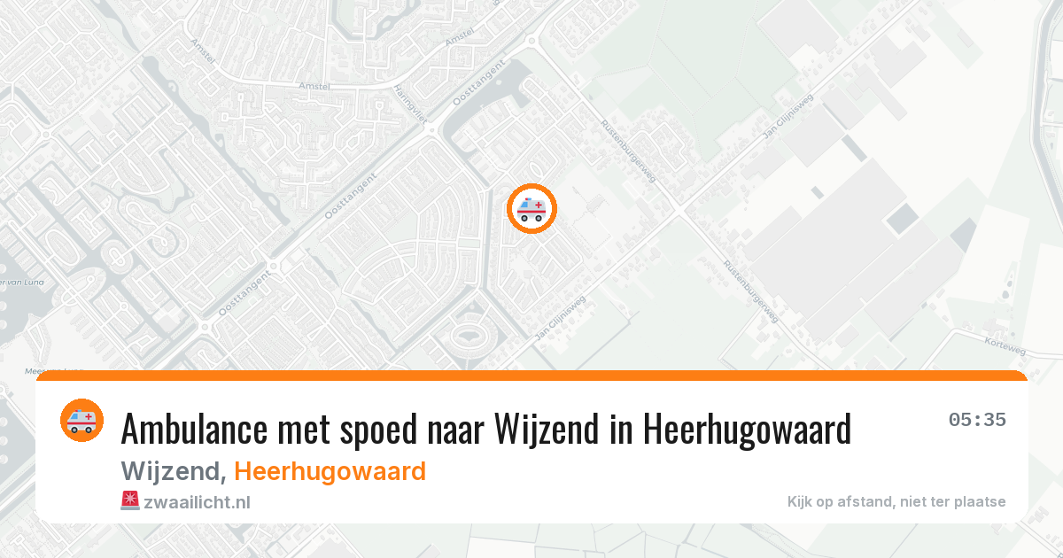Ambulance met spoed naar Wijzend in Heerhugowaard — 24 jul 2026