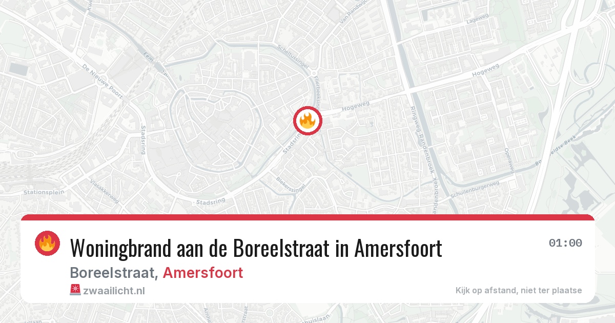 Woningbrand aan de Boreelstraat in Amersfoort — 13 apr 2026