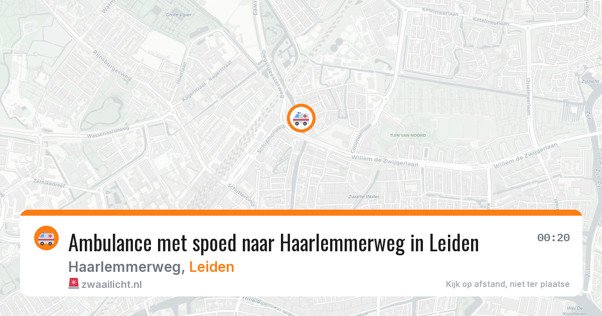 Ambulance met spoed naar Haarlemmerweg in Leiden — 24 jan 2026