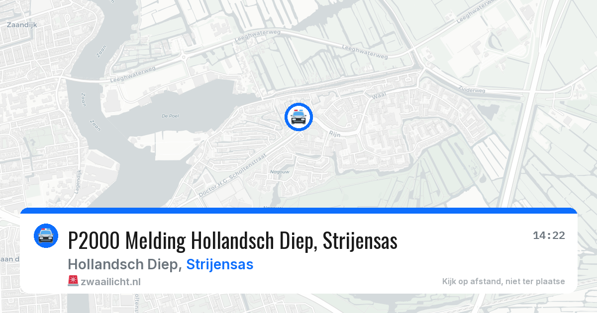 P2000 Melding Hollandsch Diep, Strijensas — 11 aug 2026