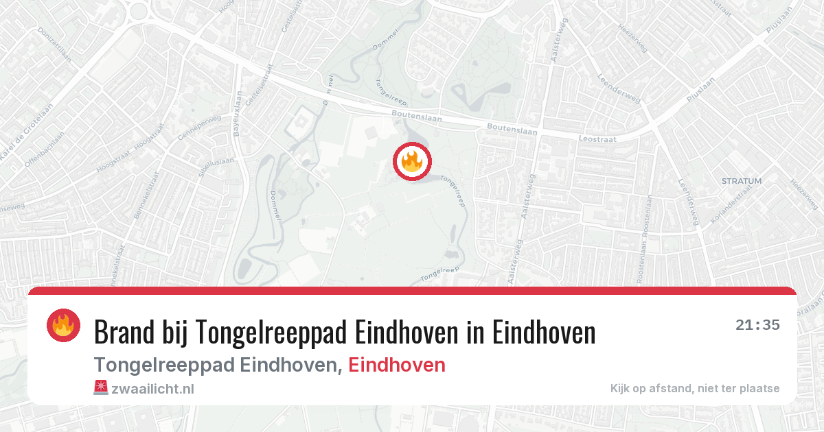 Brand bij Tongelreeppad Eindhoven in Eindhoven — 11 aug 2026