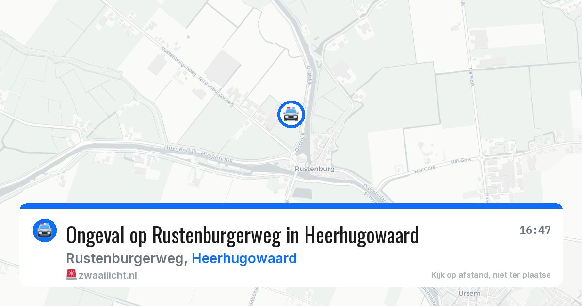 Ongeval op Rustenburgerweg in Heerhugowaard — 15 mei 2026