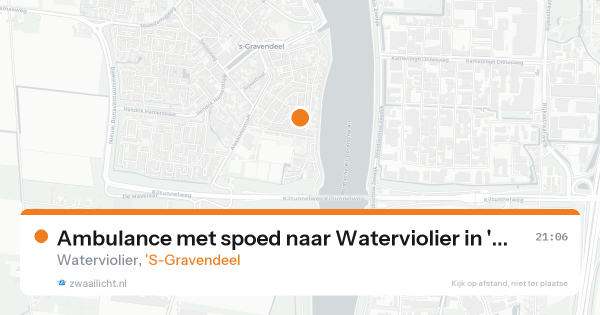 Ambulance met spoed naar Waterviolier in 'S-Gravendeel — 19 aug 2026
