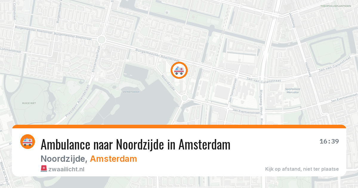 Ambulance naar Noordzijde in Amsterdam — 23 jun 2026