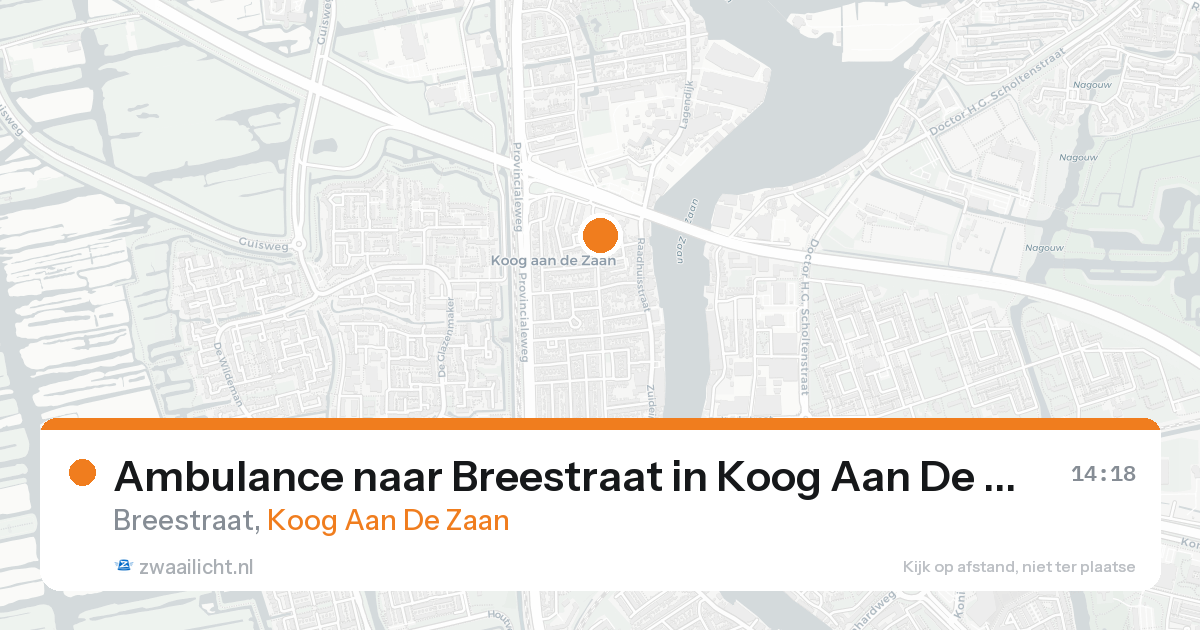 Ambulance naar Breestraat in Koog Aan De Zaan — 15 aug 2026