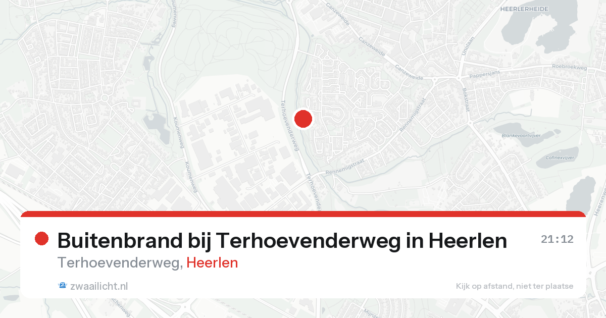 Buitenbrand bij Terhoevenderweg in Heerlen — 16 aug 2026
