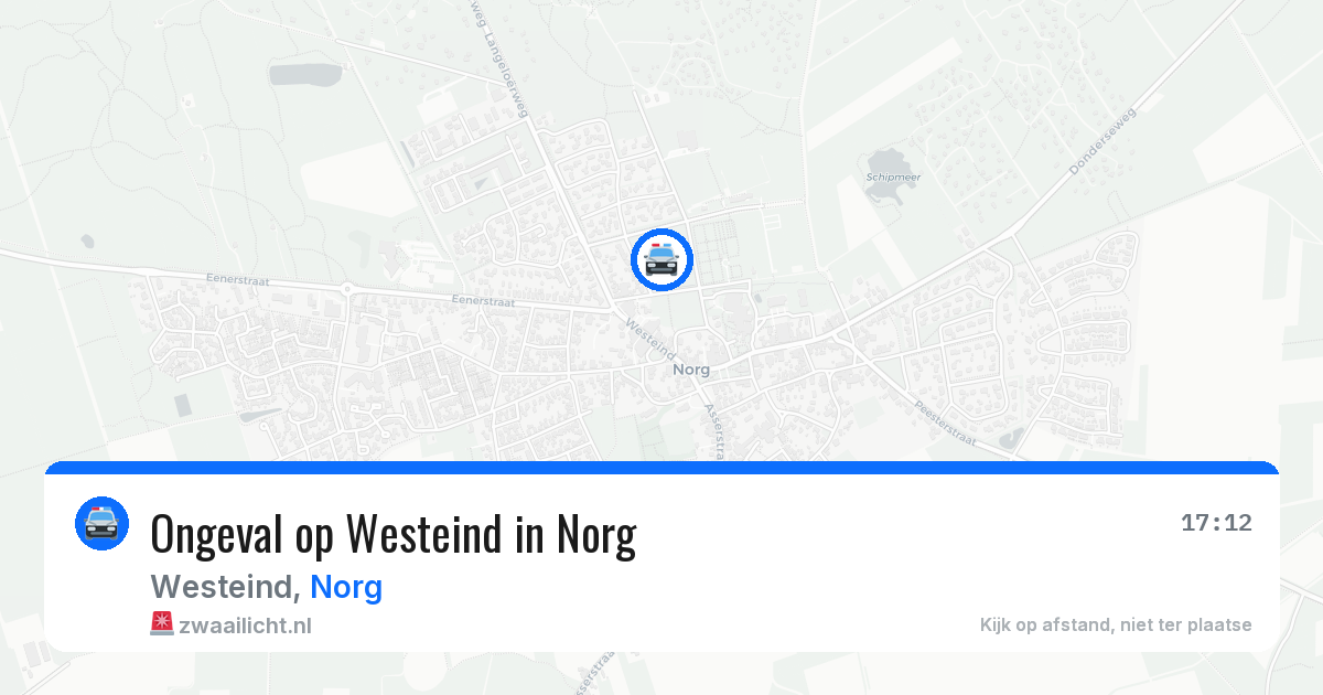 Ongeval op Westeind in Norg — 23 mei 2026