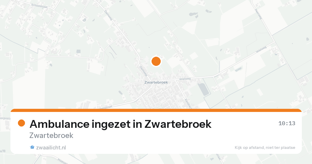 Ambulance ingezet in Zwartebroek — 7 feb 2026