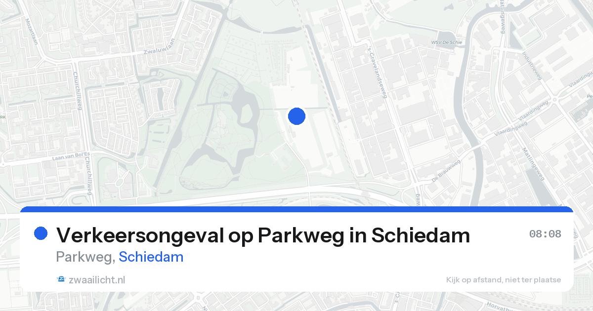 Verkeersongeval op Parkweg in Schiedam — 24 aug 2026