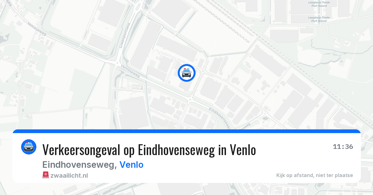 Verkeersongeval op Eindhovenseweg in Venlo — 22 jun 2026