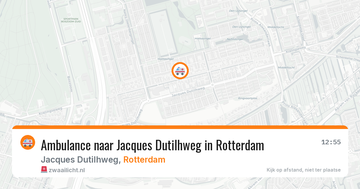 Ambulance naar Jacques Dutilhweg in Rotterdam — 12 aug 2026