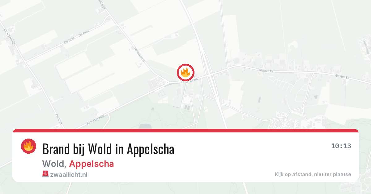 Brand bij Wold in Appelscha — 10 jul 2026