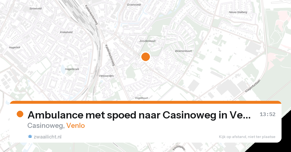 Ambulance met spoed naar Casinoweg in Venlo — 8 aug 2026